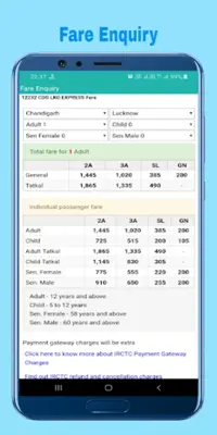 Train Enquiry, Indian Railway - IRCTC & PNR Status android App screenshot 0