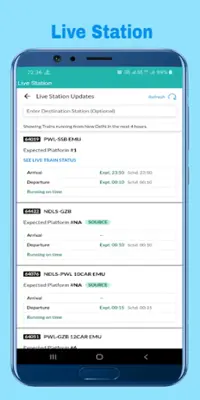 Train Enquiry, Indian Railway - IRCTC & PNR Status android App screenshot 1