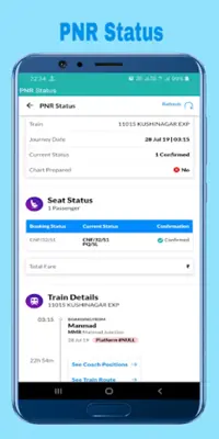 Train Enquiry, Indian Railway - IRCTC & PNR Status android App screenshot 4